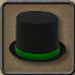 Groene hoge hoed
