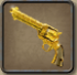 Nagemaakte gouden revolver